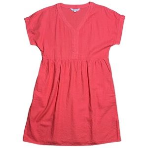 knee length dresses for ladies Briggs Women's Linen Blend Sleeveless Dress, Yellow, XL